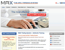 Tablet Screenshot of maxtradingsystem.com